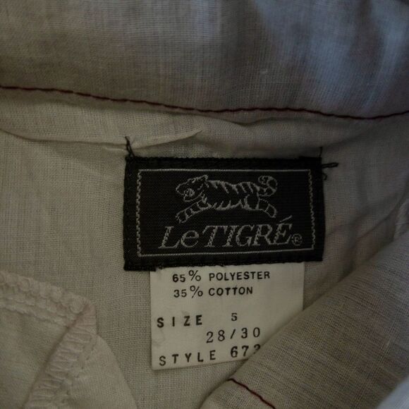 Vintage Le Tigre Men’s Pants With Tags Attached Size 30x34 Poly Blend - Picture 4 of 9